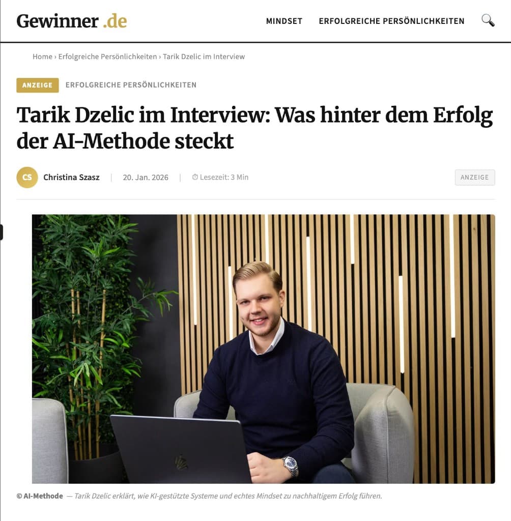 Gewinner.de — Tarik Dzelic im Interview: Was hinter dem Erfolg der AI-Methode steckt